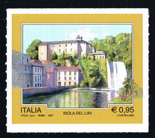 ITALIA 1 FRANCOBOLLO TURISTICA ISOLA DEL LIRI 2017 nuovo**