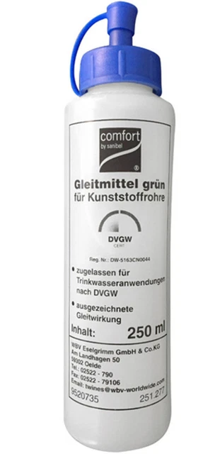 Verbindungsmuffe Rohr Gleitmittel Für Rohre Gleitmittel Kunststoffrohr 500  Ml PVC PE HT KG Abflussrohr PVC PE Rohr Gleitmittel Gleitmittel Für HT Rohre