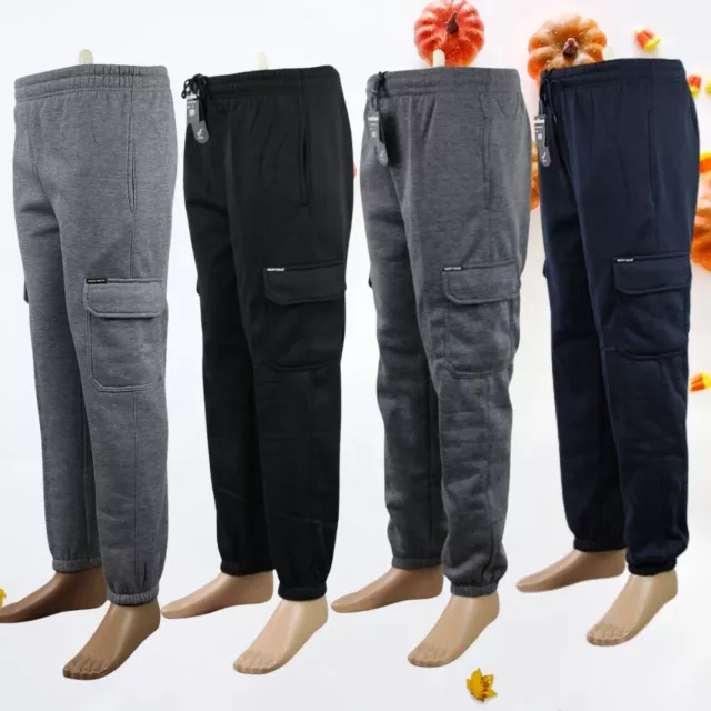 Cargo Pocket Fleece Track Pant| Tracksuit Pant Joggers| Work Pants| Elastic Hem