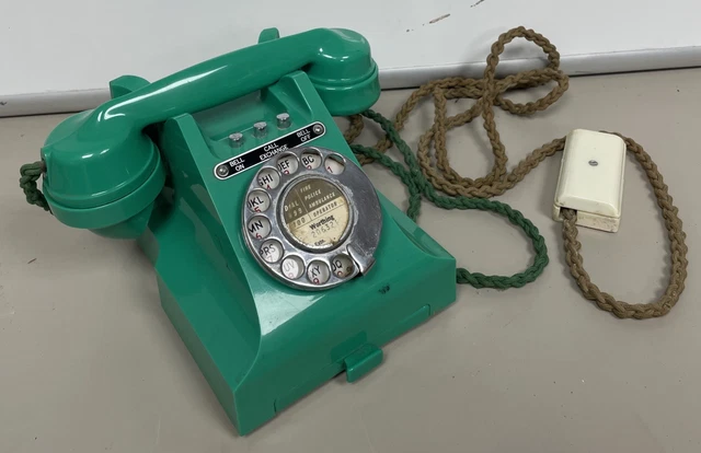 RARE VINTAGE JADE Green Bakelite Telephone GPO 328CB 1954 Plessey Bell ...