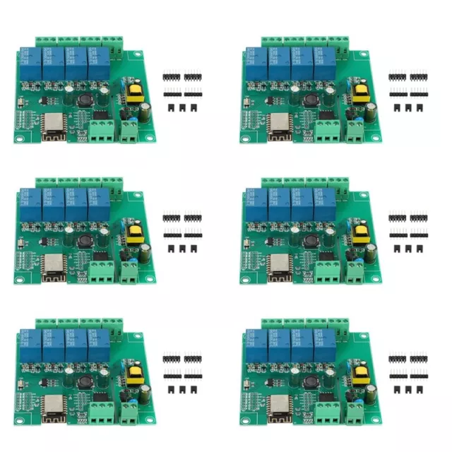 6X ESP8266  WIFI Modulo Relè Un 4 Canali Scheda di Sviluppo ESP-12F Wifi pe7976