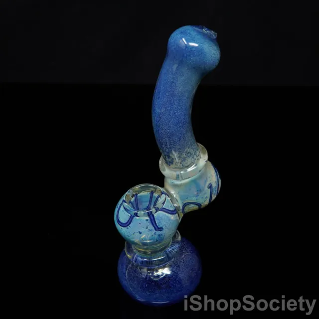 7" Frit Bubbler Tobacco Smoking Pipe Thick Collectible Bubbler Pipes - P577A