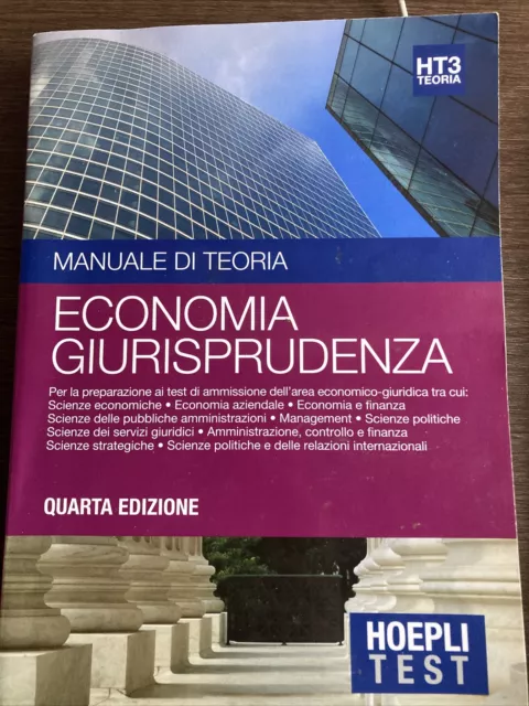 Manuale Di Teoria - Test - Economia e Giurisprudenza - Hoepli Test 2016