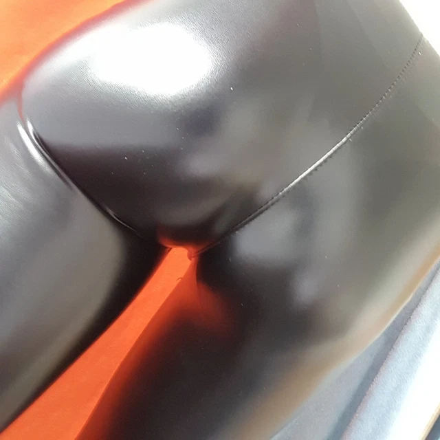 Leder Wetlook Leggings Leather Tight Hose Imitat Gr S
