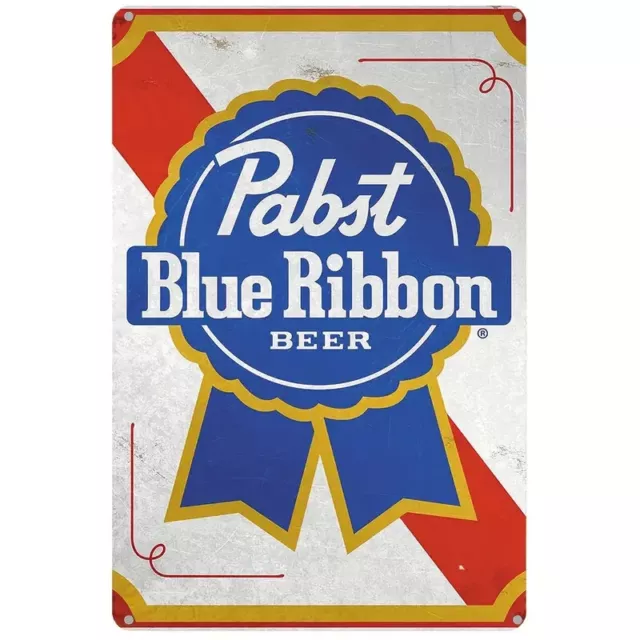 Pabst Blue Ribbon Beer Vintage 12" x 8" Metal Sign NEW!