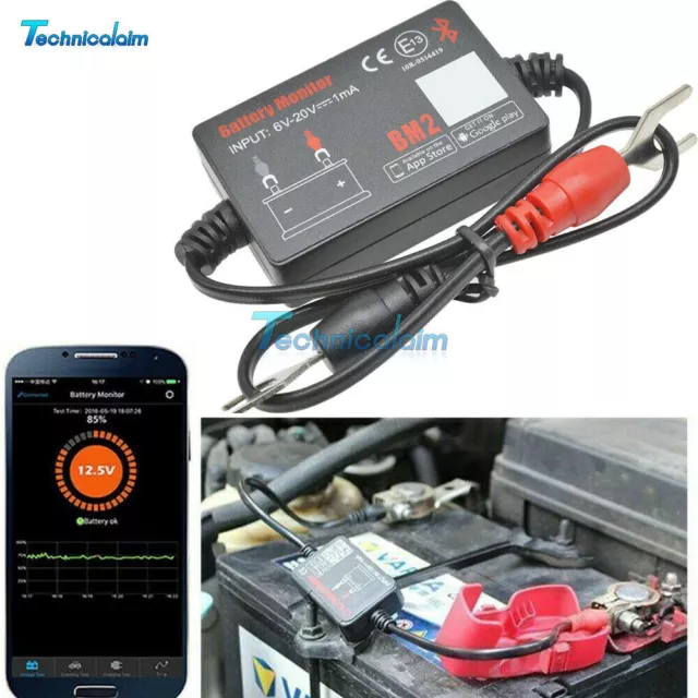 12V Car Batterie Monitor bluetooth BM2 Spannungsmesser Battery Tester Analysator