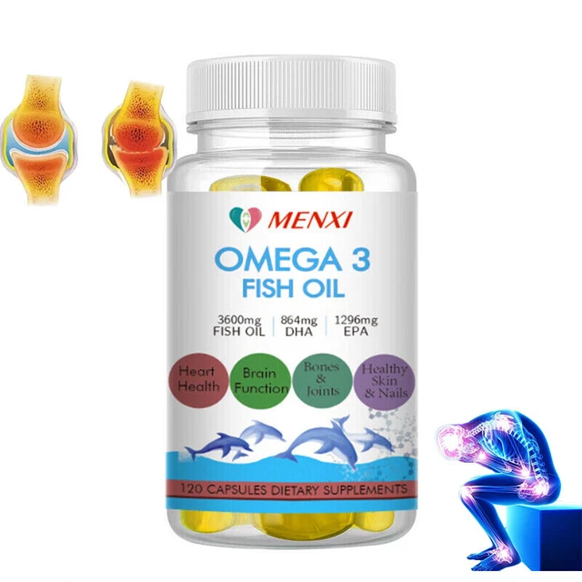 10/120PCS OMEGA 3 Fish Oil Capsules 3x Strength 1200mg EPA & DHA ...