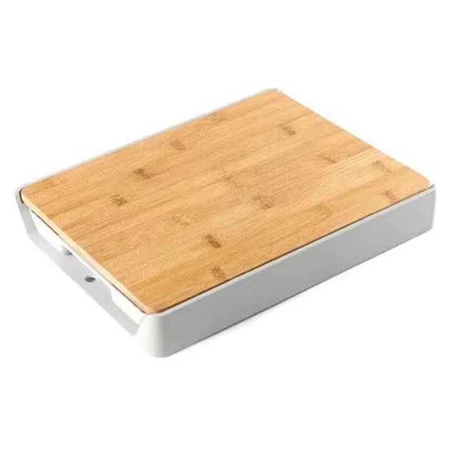 Kitchen Bamboo Chopping Board Plastic Drawer Type Cutting Board Kitchen Acc A8T7