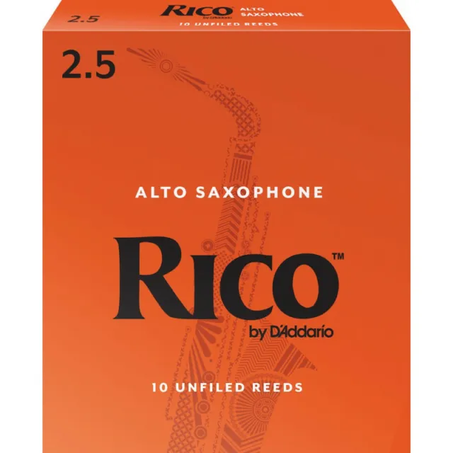 D'Addario RJA1025 - Anches saxophone alto, force 2.5, boîte de 10