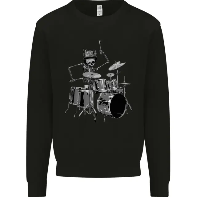 Skeleton Drummer Kids Sweatshirt Jumper