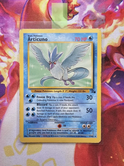 🌟Articuno 17/62🌟 - Vintage Fossil Non-Holo Rare Pokémon Card 1999 WOTC TCG