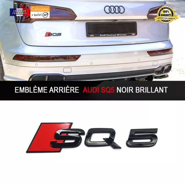 Logo Emblème SQ5 arrière coffre Noir Brillant 150x38 MM pour Audi Q5 SQ5