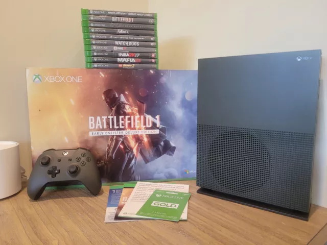 Microsoft Xbox One S Battlefield 1: Military Green Special Edition Bundle 1TB...