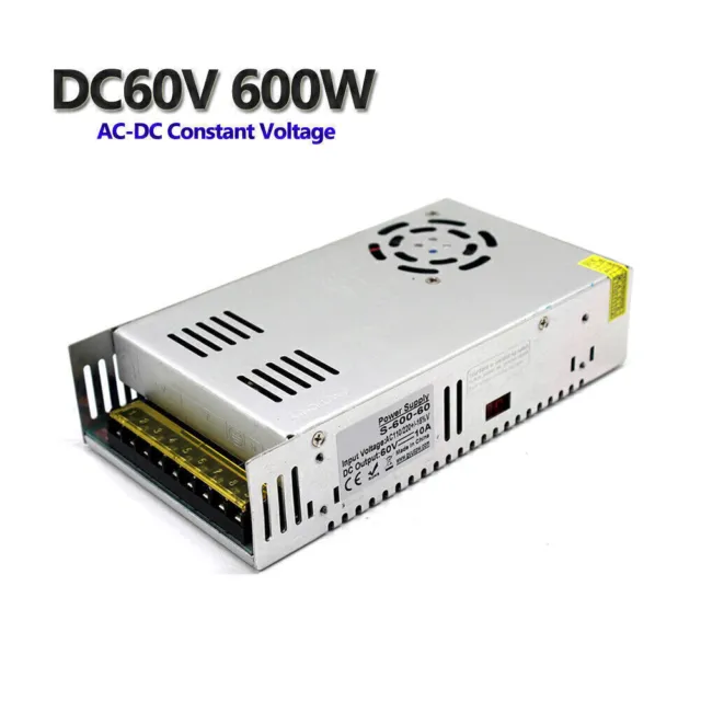DC60V 10A 600W Single Output Switching Power Supply AC 110V / 220V to SMPS US