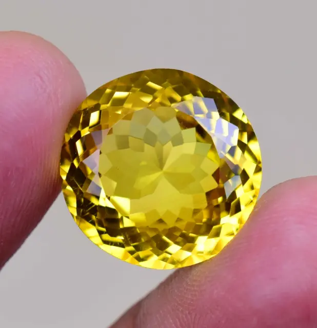9.60 Ct AAA Natural Ceylon Yellow Sapphire GIE Certified Round Loose Gemstone