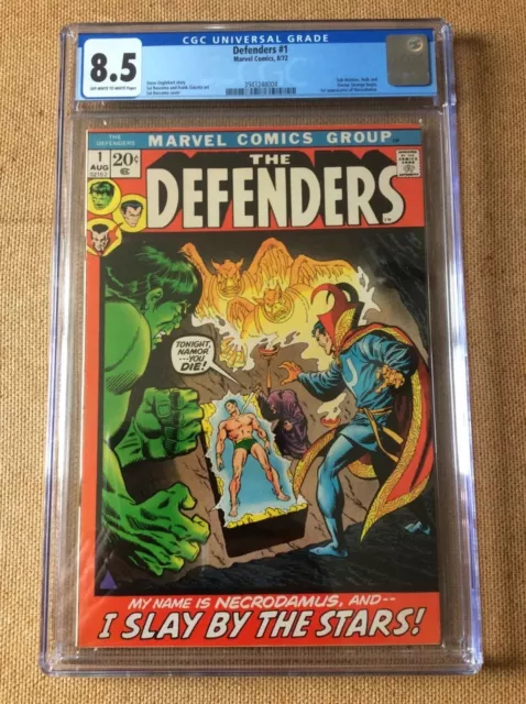 Marvel Comics The Defenders #1 CGC 8.5 OW/W 1972🔥 Big Bronze Age Key