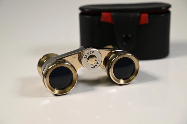 Antiker Fernglas Opernglas Dandy 2,5 x 25 Perlmutter Sammlerstück mit Etui