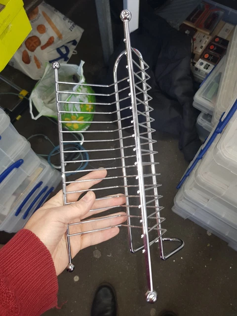 Metal Chrome coloured CD Bluray Rack Free Standing Storage