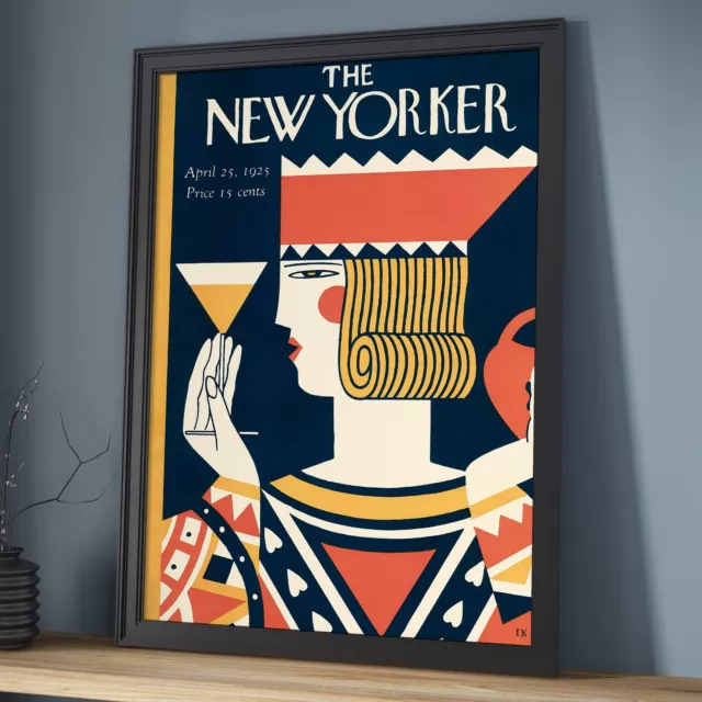 Home Wall Art Print, Vintage Retro Magazine Poster - NEW YORKER - A4,A3,A2