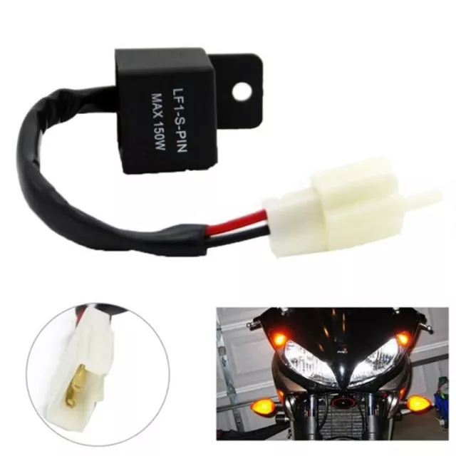 2 Pin 12V LED Turn Light Flasher Motorcycles Blinker Relay Signal Rate Contro