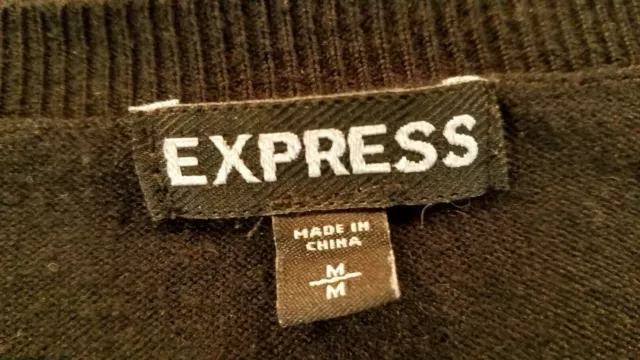 Express Sweater (M) Black. Long Sleeve. Full Zip Front. This Is Great For Work! 2