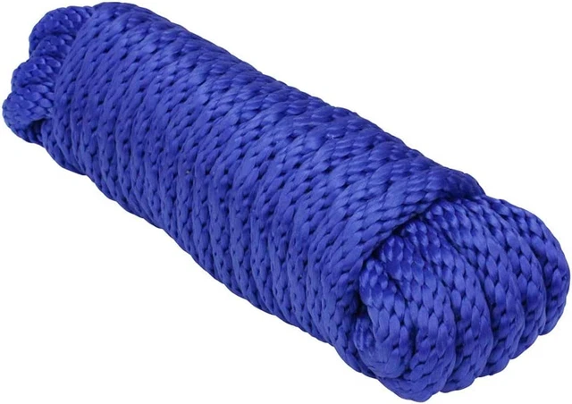Extreme Max  Solid Braid MFP Utility Rope - 1/2" X 10', Blue