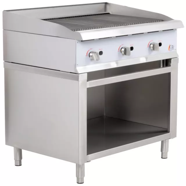 36" Gas Radiant Charbroiler with Cabinet Base - 120,000 BTU
