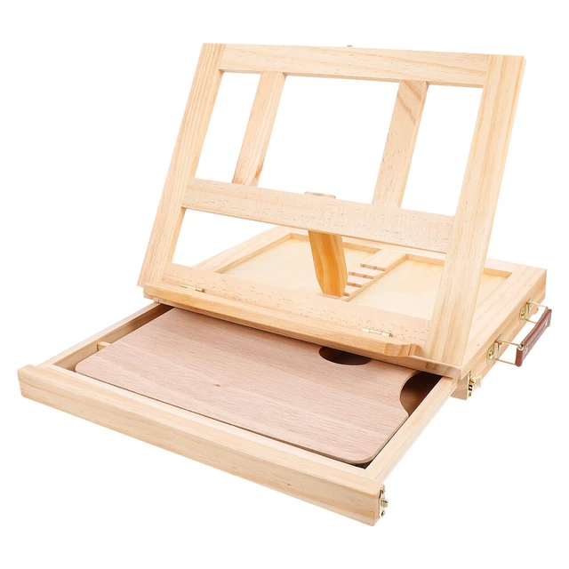 Caballete de escritorio creativo portátil ajustable caja de escritorio caballete con dibujo de almacenamiento