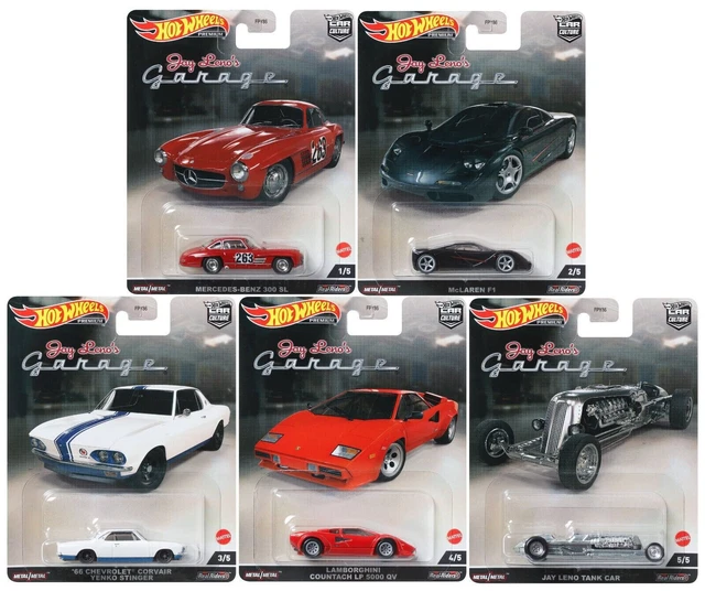 HOT WHEELS PREMIUM Car Culture 2022 "Jay Leno's Garage" Set of 5, FPY86