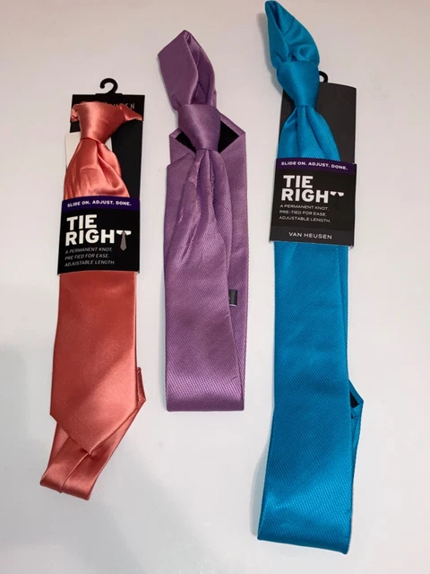 Mens Assorted Van Heusen Pre Tied Adjustable Length Ties