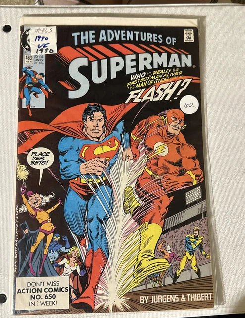 Adventures Of Superman (1990) #463 - Fine - Newsstand, Superman Flash Race