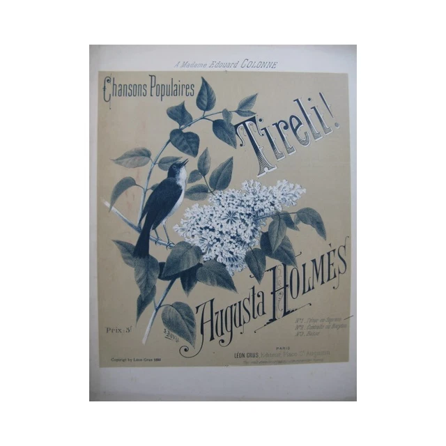 HOLMÈS Augusta Tireli ! Chant Piano 1892
