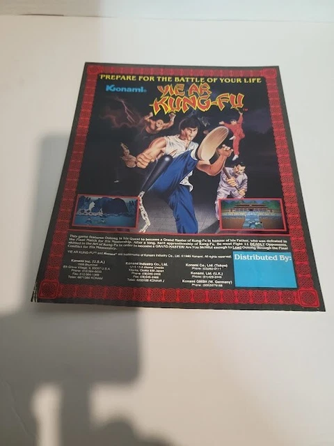 Flyer  KONAMI YIEA KUNG-FU  Arcade Video Game advertisement original see pic