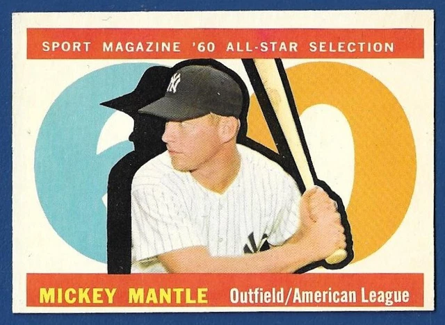 1960 Topps Mickey Mantle All Star #563 1960 Topps Mickey Mantle All Star #563