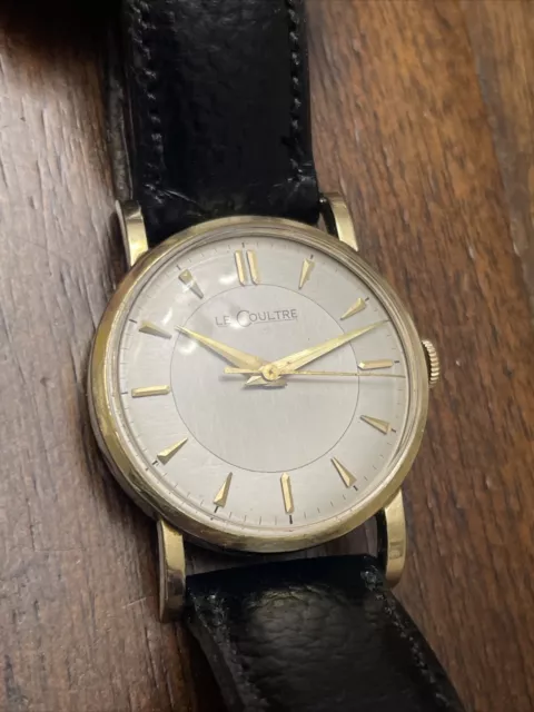 VINTAGE LECOULTRE 14K Solid Gold Dress Watch Manual Wind 800/CW 17j ...
