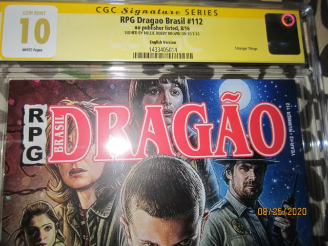 RPG Dragao Brasil #112 CGC SS 9.9 Mille Bobby Brown SIGNED Stranger Things  Cover