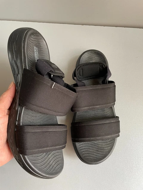 SKECHERS ON THE Go 600 Glistening Sandals Slides UK 5 Rose Gold Cross Cross 29.00 PicClick UK