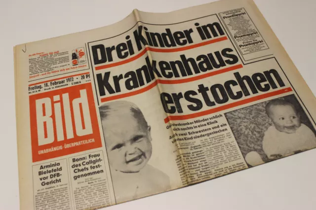 BILDzeitung 18.02.1972 Februar 18.2.1972 Geschenk Geburtstag 50. 51. 52. 53. 54.