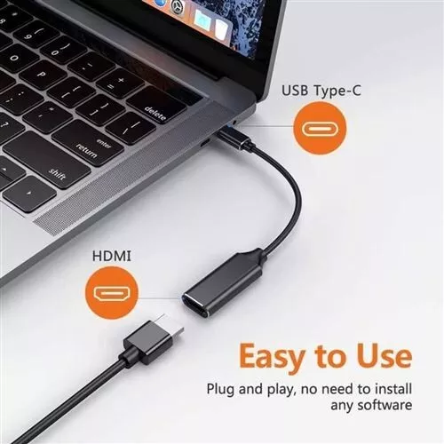 Adaptateur USB Type C vers HDMI 4K 30Hz femelle Câble vidéo Convertisseur 2