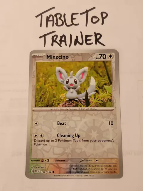 Pokemon TCG - Temporal Forces - Minccino 136/162 - Reverse Holo