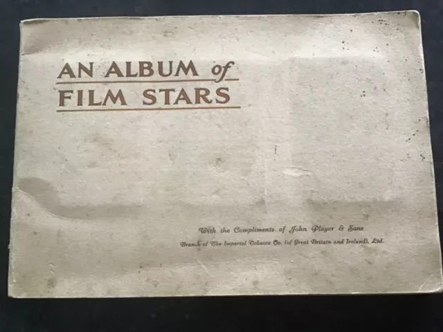 John Player & Sons  Cigarette Card Book 'An Album of Film Stars' 1934 Complete