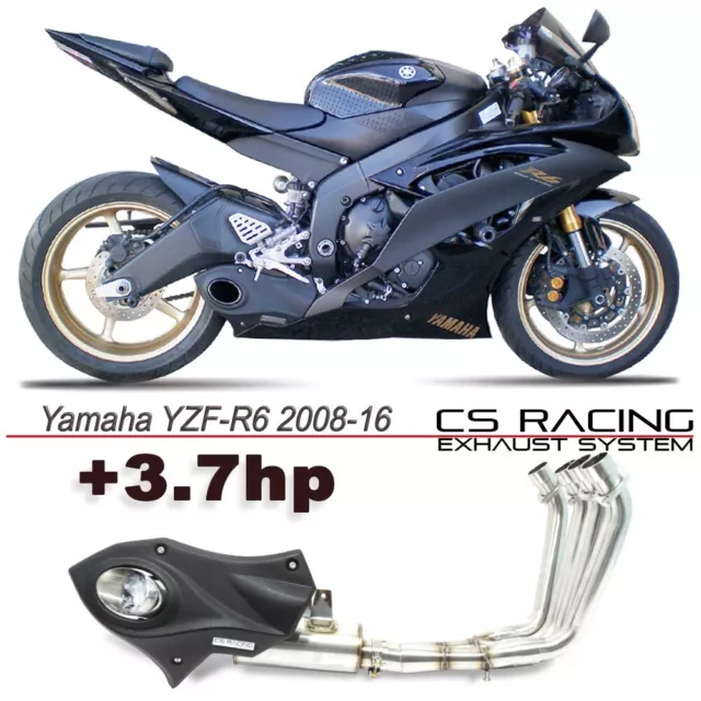 YAMAHA YZF R6 2008 16 Full exhaust Muffler dB Killer CS Racing