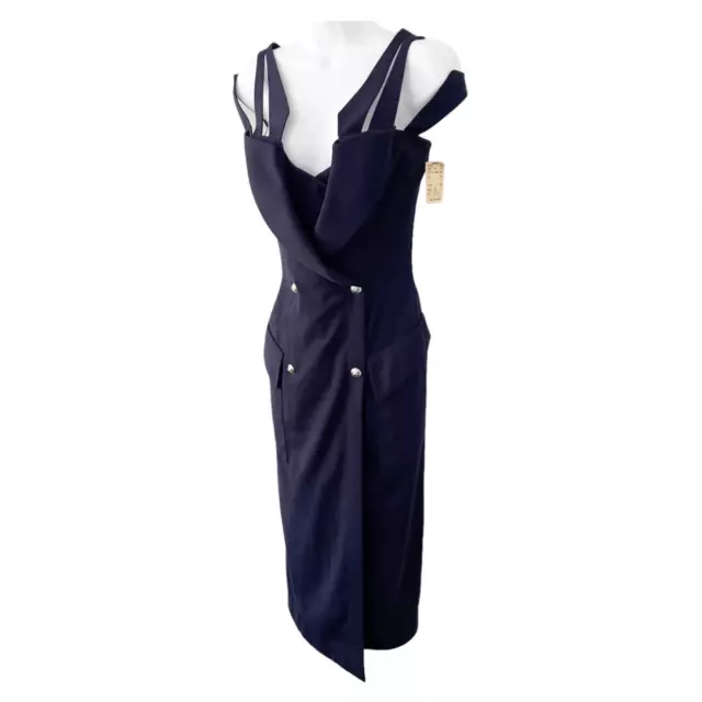 NWT Vintage Thierry Mugler 1992-1993 Double-breasted Corset Midi Dress size FR36