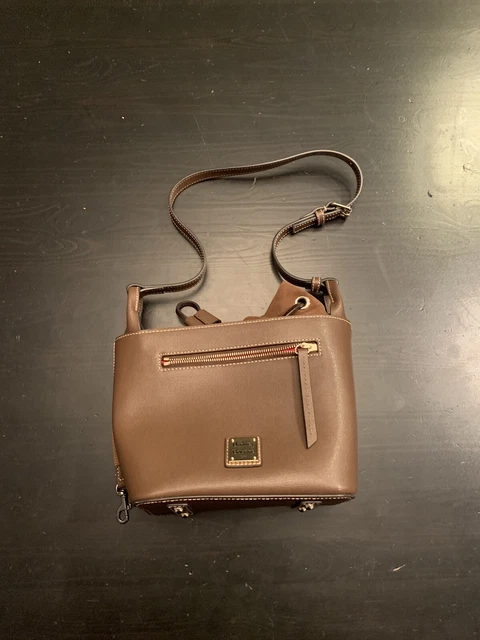 DOONEY BOURKE Beacon Saffiano Drawstring Bucket Bag Brown 75.00