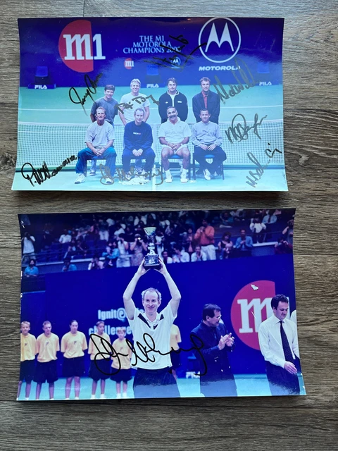 X2 John McEnroe HAND SIGNED  Autograph Photos