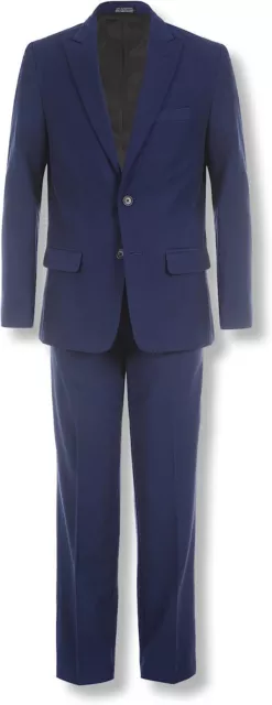 Calvin Klein Boys' 2-Piece Formal Suit Set, Blue, Husky 14