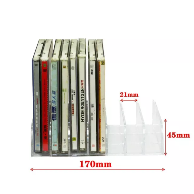 Klar Acryl CD DVD Halter Aufbewahrung Rack Fach CD Disk Case Space Organizer 2