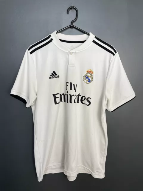 Real Madrid 2018/2019 Home Football Shirt Adidas Soccer Jersey Size L Adult