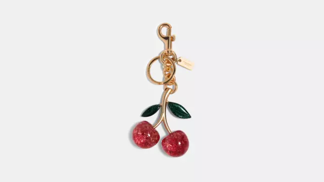 COACH Gold-Tone Collectible Signature C Cherry Charm - Macy's