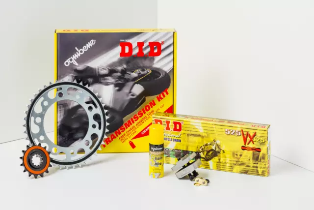 Kit Trasmissione Catena Corona Pigno Honda Africa Twin 1000 Crf L 525 Vx Did Sil